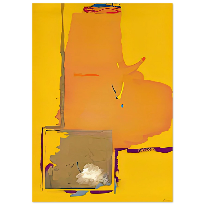 Helen Frankenthaler - Mardi Gras, 1987- Wall Art - 21x29.7 cm / 8x12" - Premium Wooden Framed Poster With Fine Art Paper-canvas - Black frame