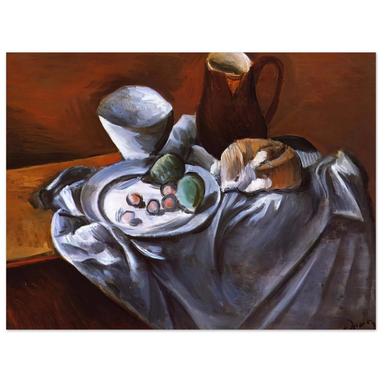 Andre Derain - STILL LIFE WITH PEARS AND INDIAN BOWL 75x100 cm / 30x40inches Fine Art Poster