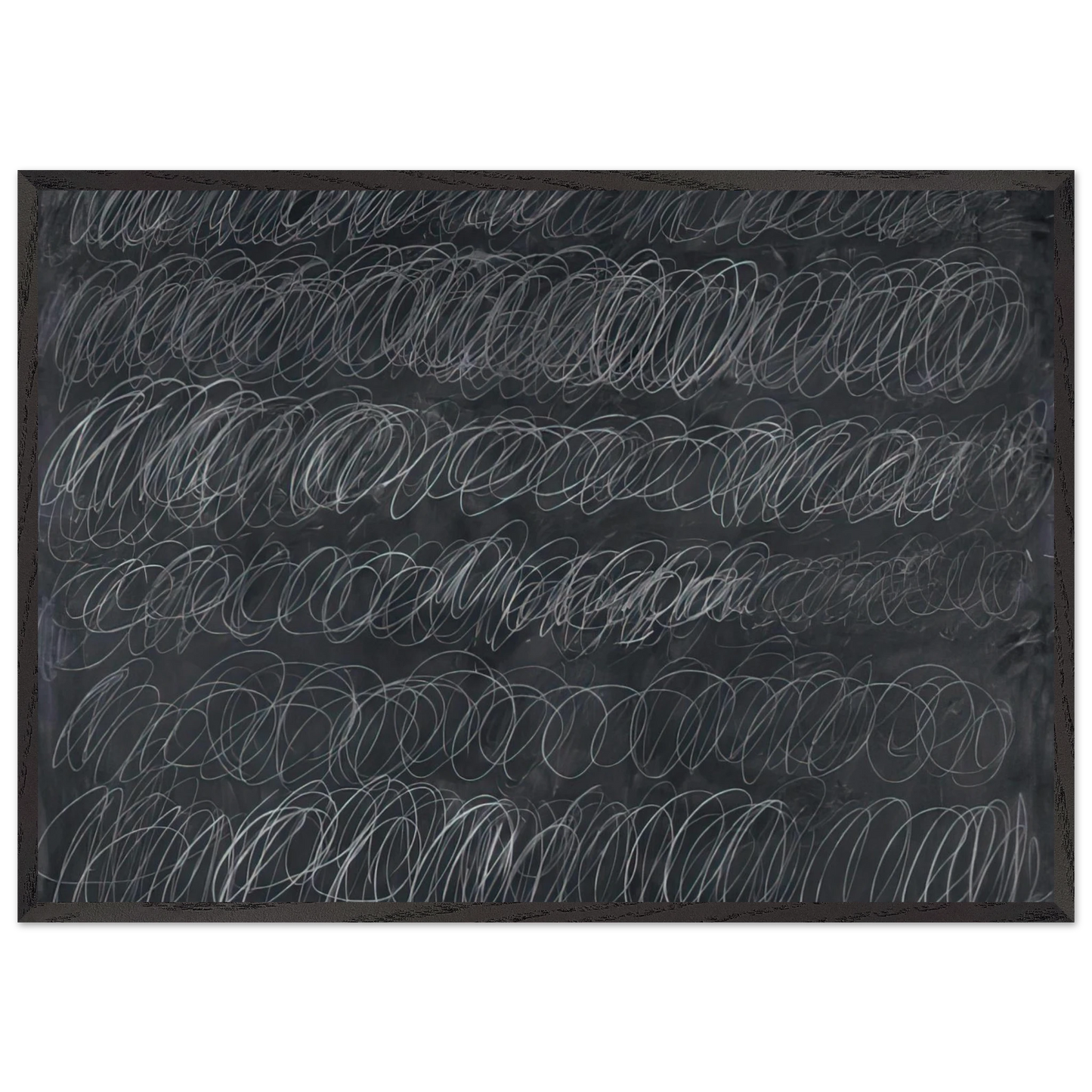 Cold Stream - Cy Twombly 70x100 cm / 28x40 inches Framed Art Print – Black Wooden Frame
