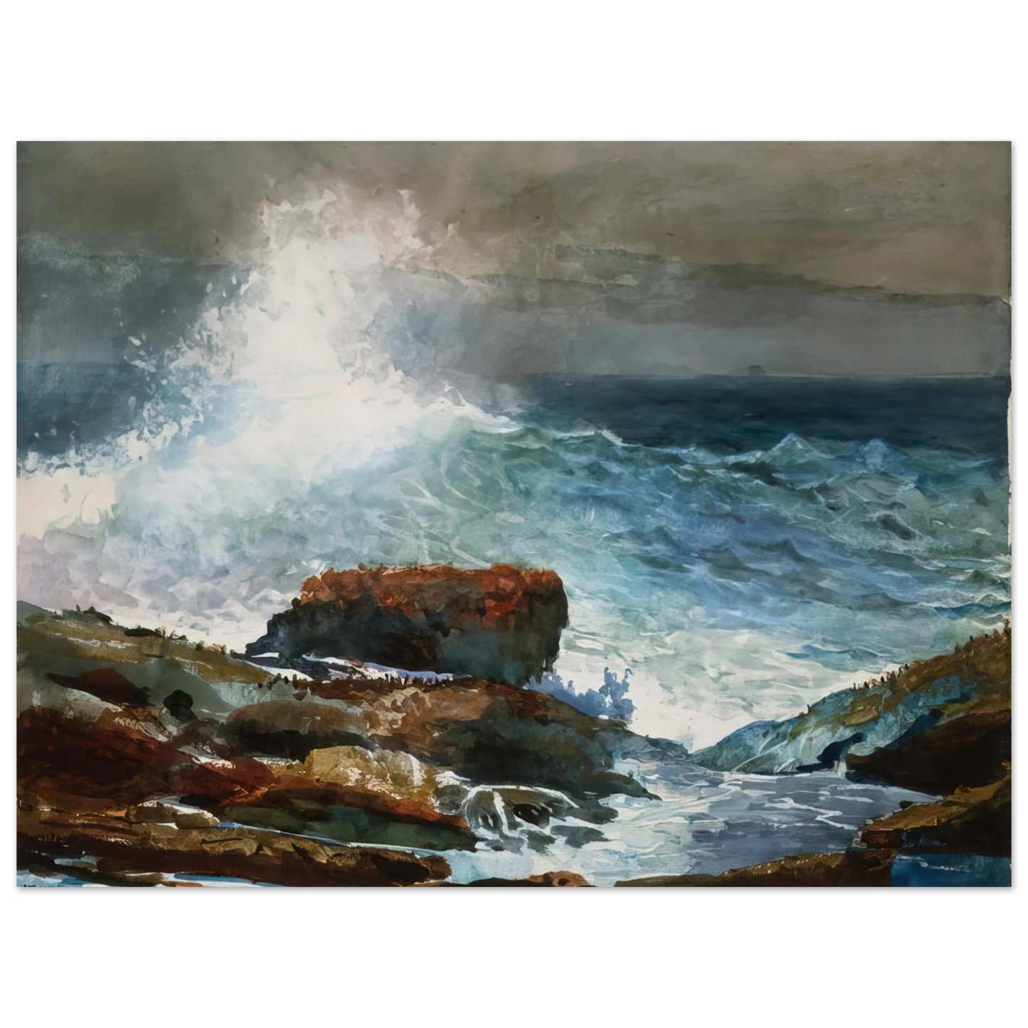 Winslow Homer - INCOMING TIDE SCARBORO MAINE 75x100 cm / 30x40inches Fine Art Poster