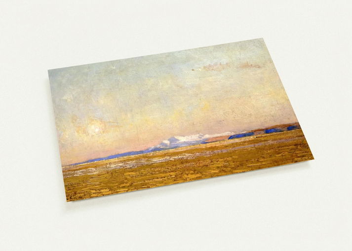 Moonrise at Sunset, Harney Desert By Childe Hassam Pack of 10 Post Cards | Childe Hassam Post Cards | A6 (10.5 x 14.8 cm) - 4.1 x 5.8 inches
