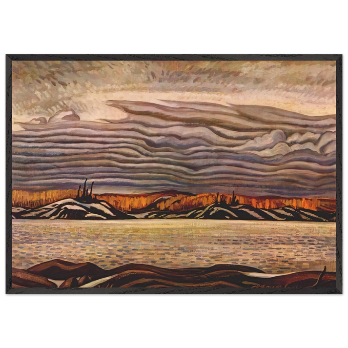 Algoma in November - 1935 - AY Jackson 70x100 cm / 28x40 inches Framed Art Print – Black Wooden Frame