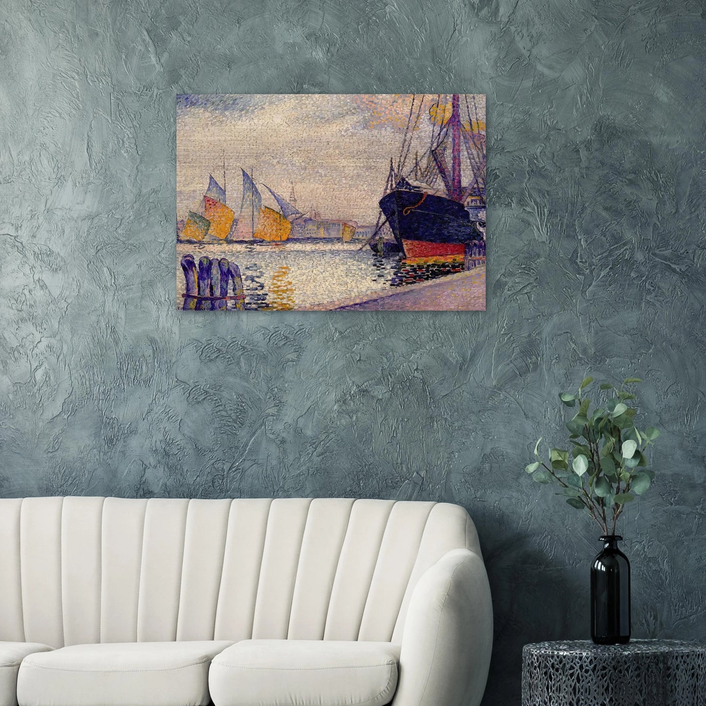 Canal de la Guidecca, Venice - Henri-Edmond Cross Brushed Aluminum Print - 70x100 cm / 28x40 inches | Henri-Edmond Cross Aluminum Print | Henri-Edmond Cross Prints