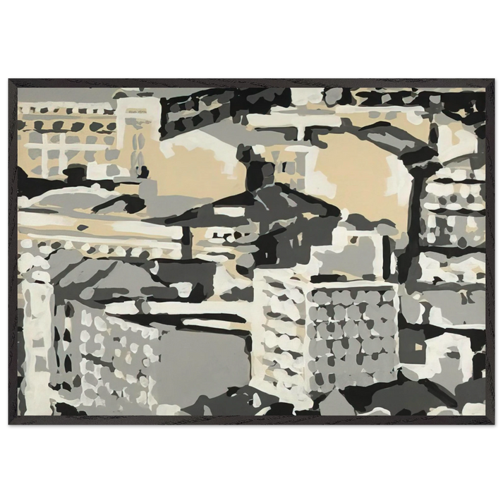 TOWNSCAPE 1969 0 - Gerhard Richter 70x100 cm / 28x40 inches Framed Art Print – Black Wooden Frame
