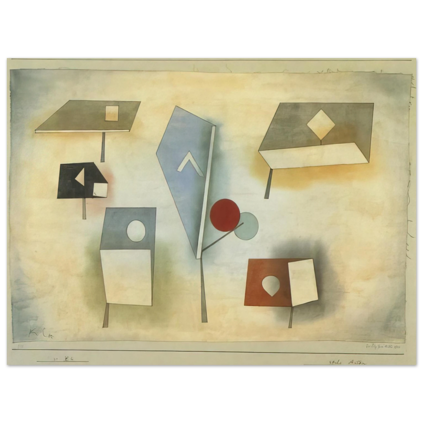 Paul Klee - SIX SPECIES 1921 75x100 cm / 30x40inches Fine Art Poster