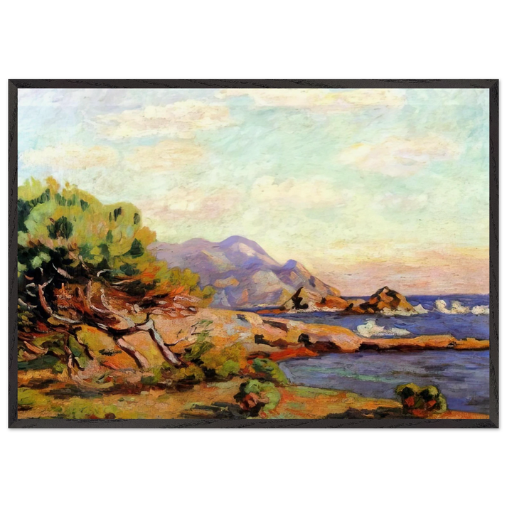 La Pointe du Lou Gaou - 1911 - Armand Guillaumin 70x100 cm / 28x40 inches Framed Art Print – Black Wooden Frame
