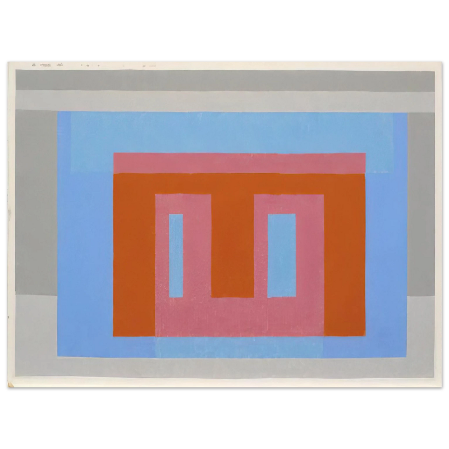 Josef Albers - ADOBE VARIANT LUMINOUS DAY 1952 75x100 cm / 30x40inches Fine Art Poster