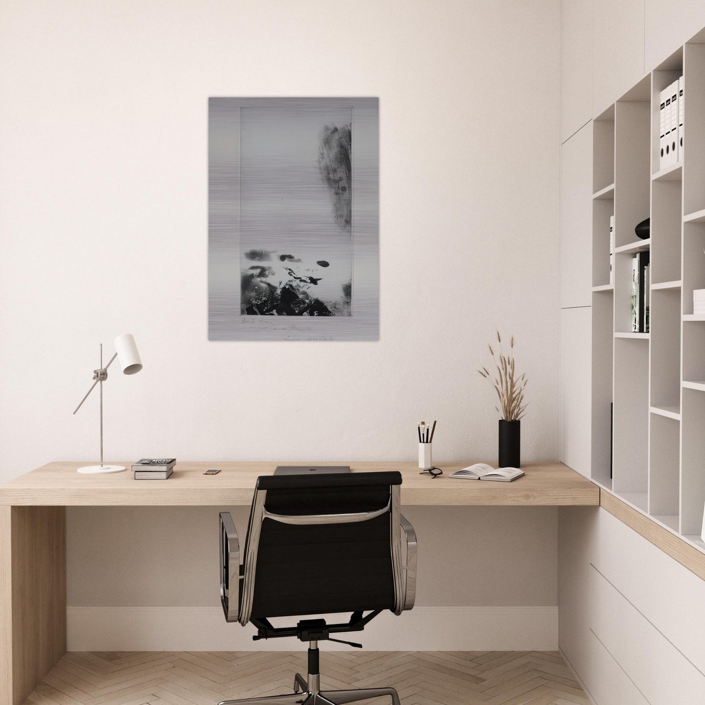 WAITING FOR A HOLIDAY 1974 - Zao Wou-Ki Brushed Aluminum Print - 70x100 cm / 28x40 inches | Zao Wou-Ki Aluminum Print | Zao Wou-Ki Prints