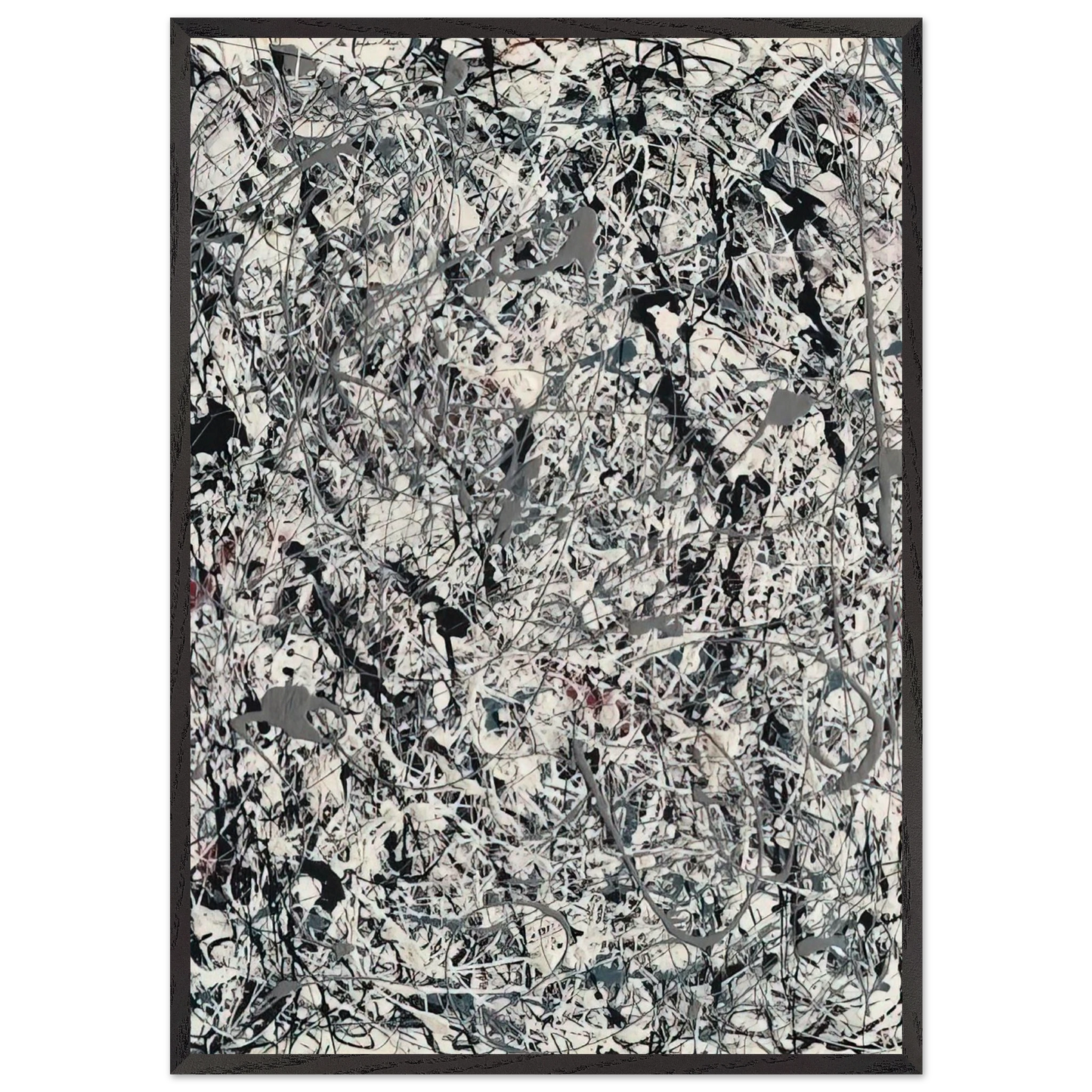 NUMBER 19 1948 - Jackson Pollock 70x100 cm / 28x40 inches Framed Art Print – Black Wooden Frame