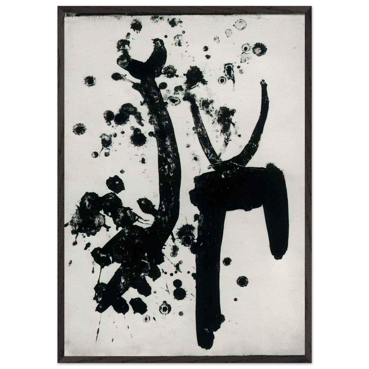 Untitled T1938-31 - 1938 - Hans Hartung 70x100 cm / 28x40 inches Framed Art Print – Black Wooden Frame