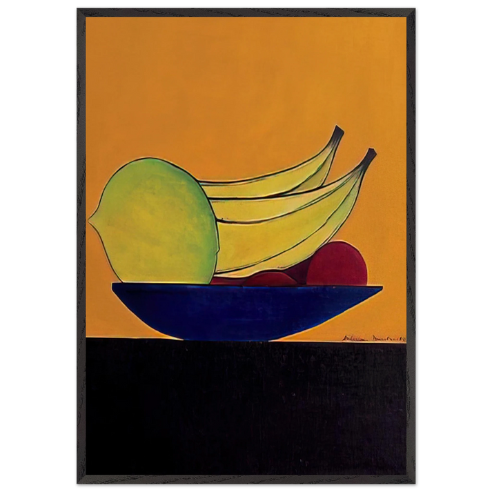 Frutas - 1968 - Aldemir Martins 70x100 cm / 28x40 inches Framed Art Print – Black Wooden Frame