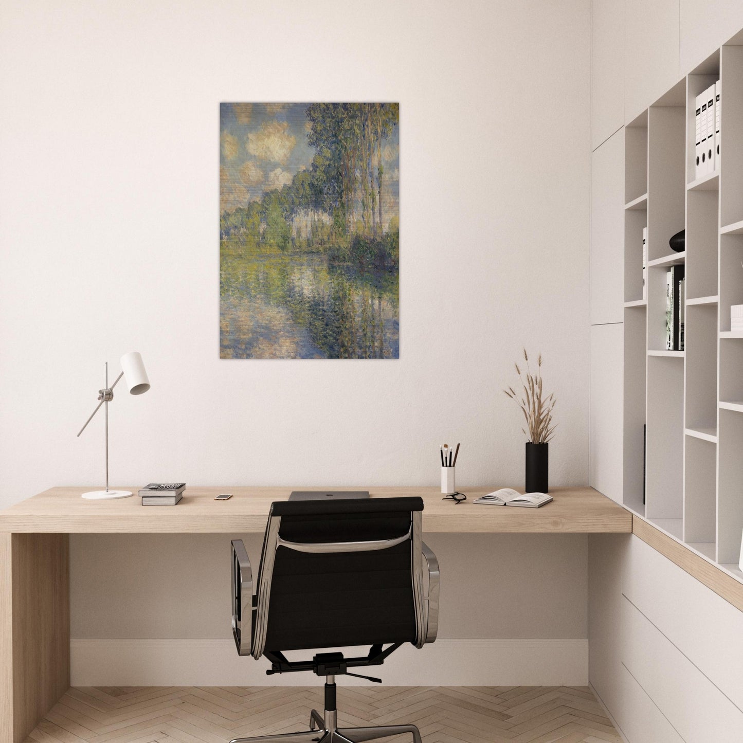 Poplars on the Epte - claude monet Brushed Aluminum Print - 70x100 cm / 28x40 inches | claude monet Aluminum Print | claude monet Prints