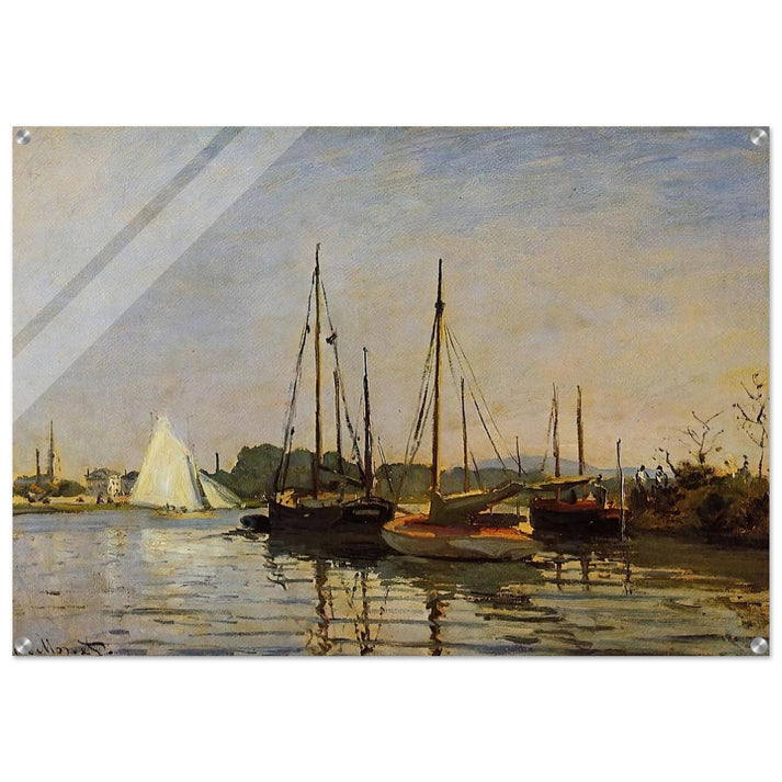 Pleasure Boats, Argenteuil, c.1872-3 oil on canvas - claude monet Acrylic Print - 70x100 cm / 28x40″ inches | claude monet Wall Art | claude monet Prints
