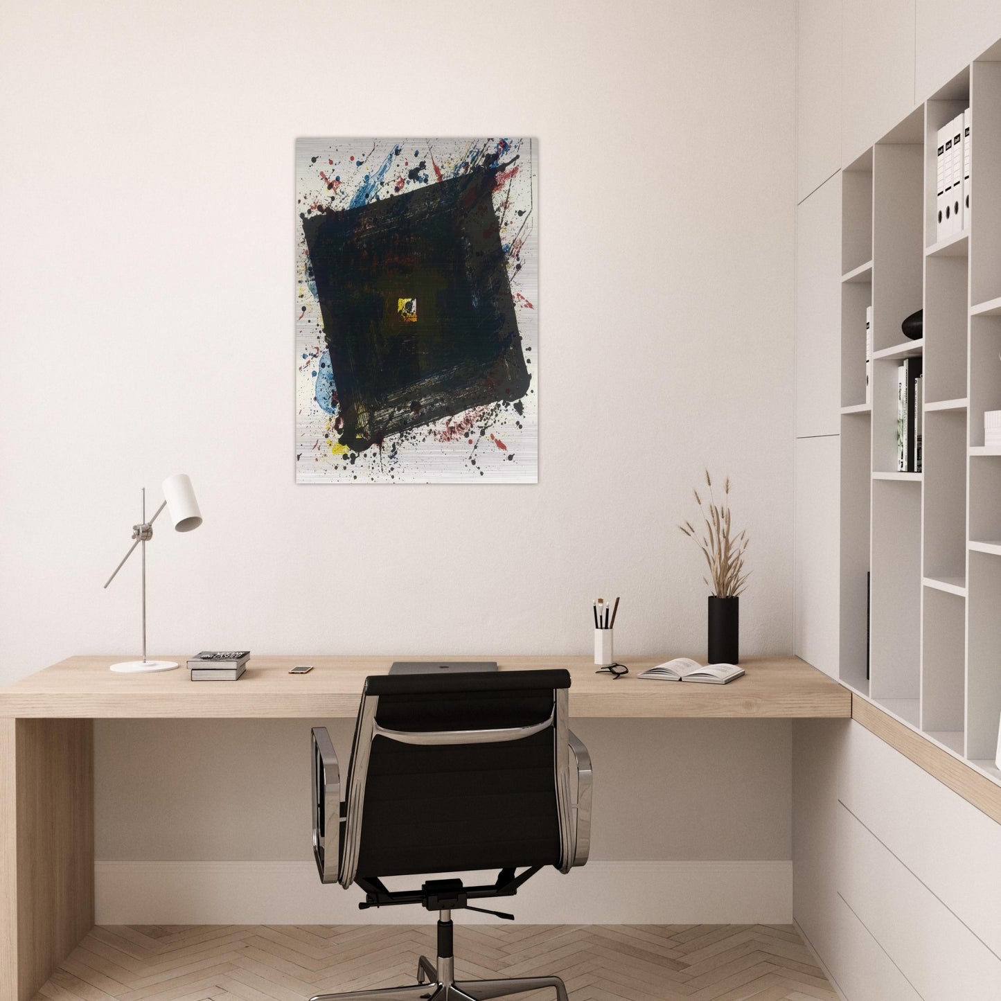 Dark and Fast - Sam Francis Brushed Aluminum Print - 70x100 cm / 28x40 inches | Sam Francis Aluminum Print | Sam Francis Prints