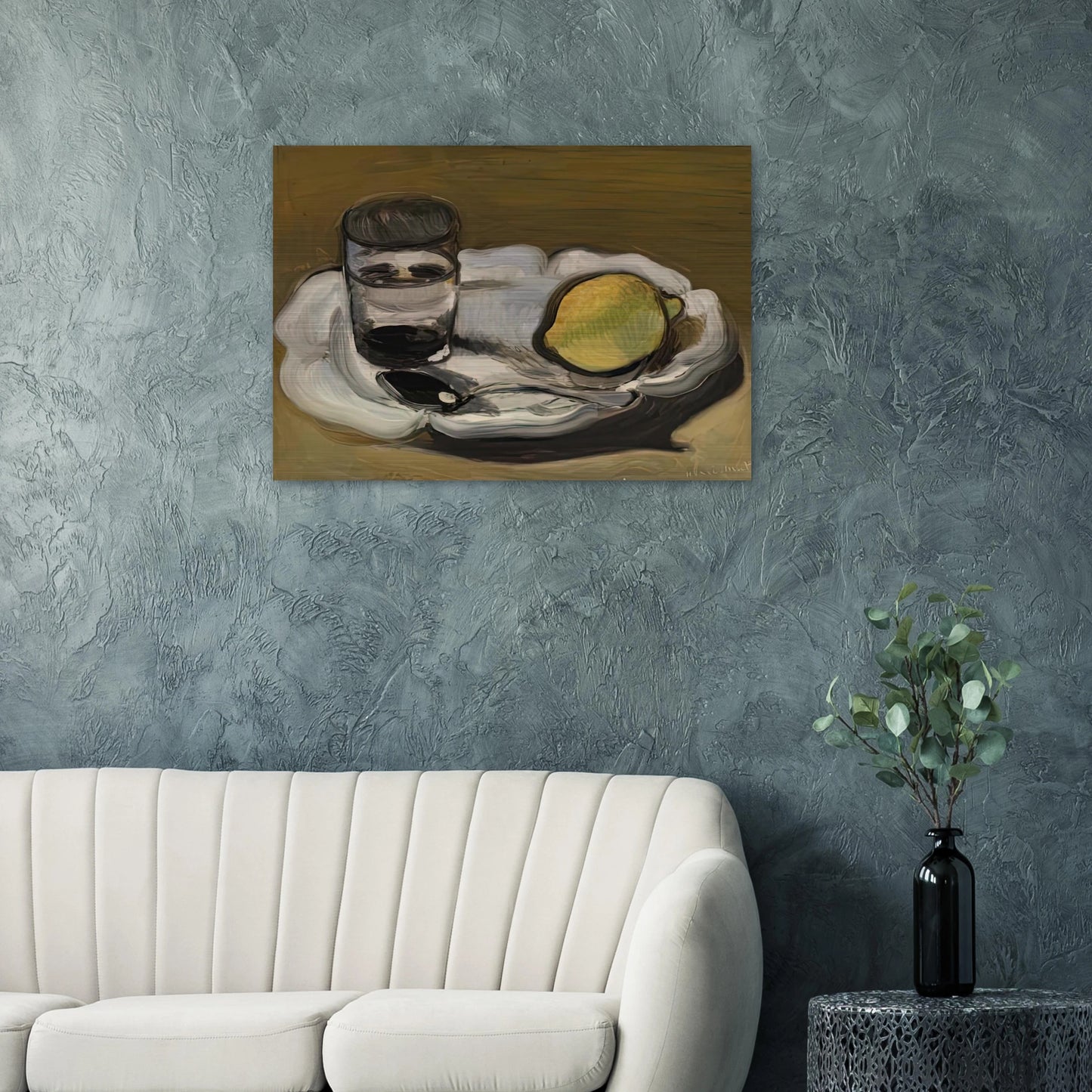 STILL LIFE WITH LEMON 1917 - Henri Matisse Brushed Aluminum Print - 70x100 cm / 28x40 inches | Henri Matisse Aluminum Print | Henri Matisse Prints