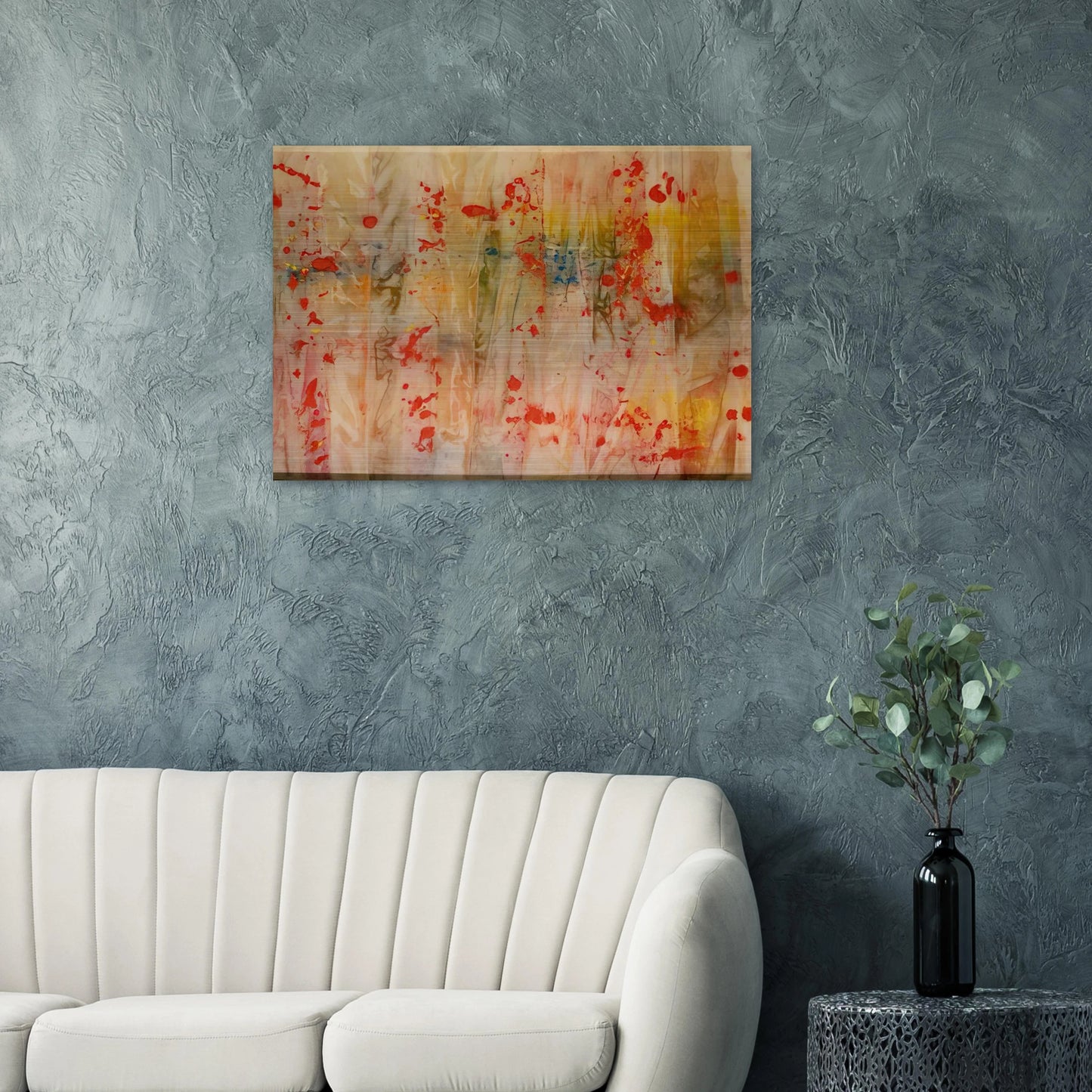 Red April - Sam Gilliam Brushed Aluminum Print - 70x100 cm / 28x40 inches | Sam Gilliam Aluminum Print | Sam Gilliam Prints