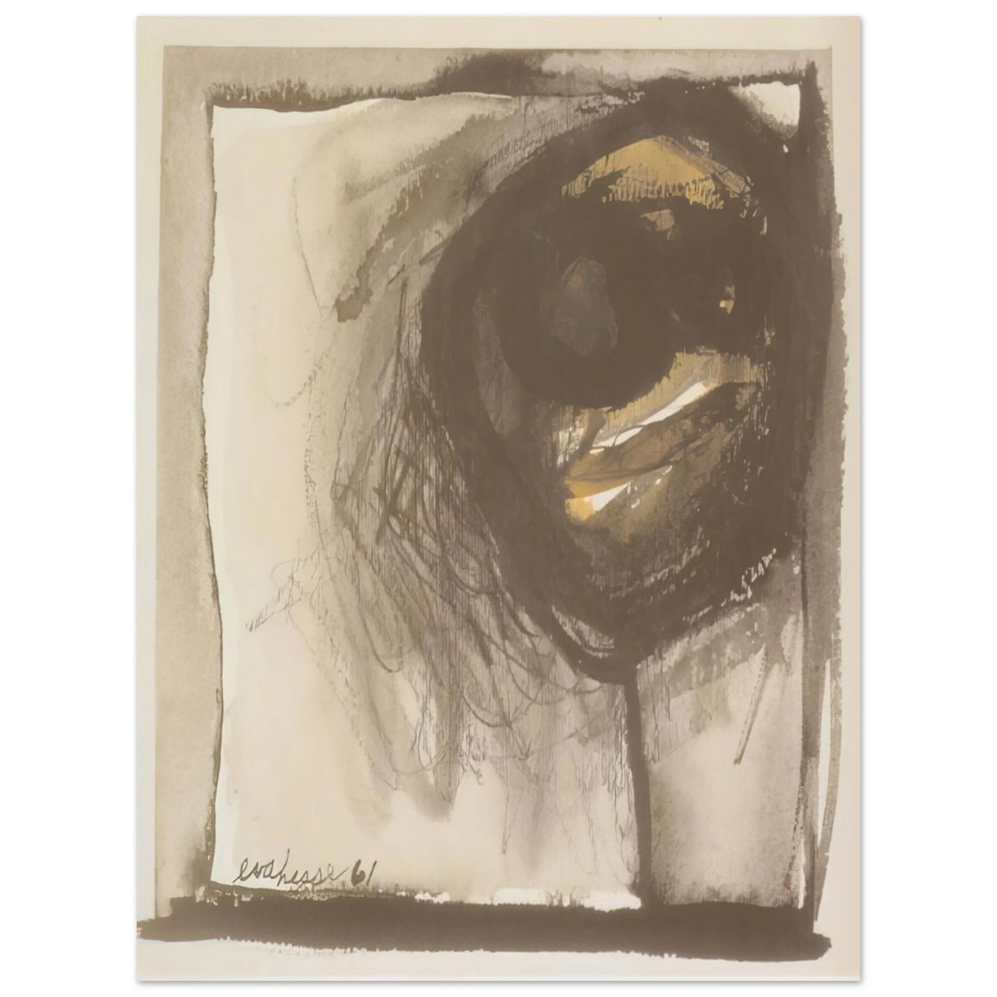 Eva Hesse - UNTITLED 1961 75x100 cm / 30x40inches Fine Art Poster