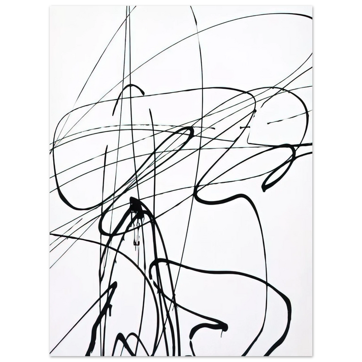 Hans Hartung - Untitled T1989-A3 - 1989 75x100 cm / 30x40inches Fine Art Poster