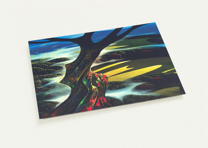 Autumn Shadows By Eyvind Earle Pack of 10 Post Cards | Eyvind Earle Post Cards | A6 (10.5 x 14.8 cm) - 4.1 x 5.8 inches