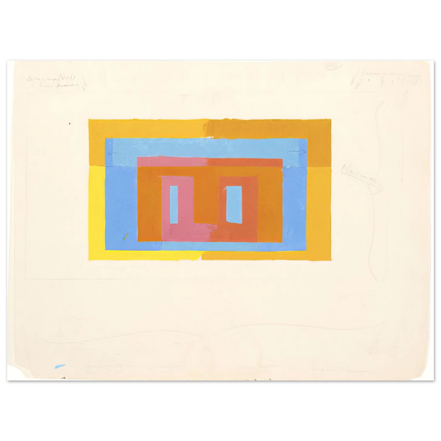 Josef Albers - VARIANT ADOBE 75x100 cm / 30x40inches Fine Art Poster
