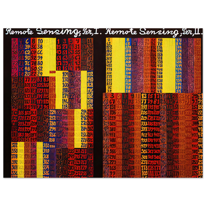 Alfred Jensen - Remote Sensing, Per I II - 1979 75x100 cm / 30x40inches Fine Art Poster