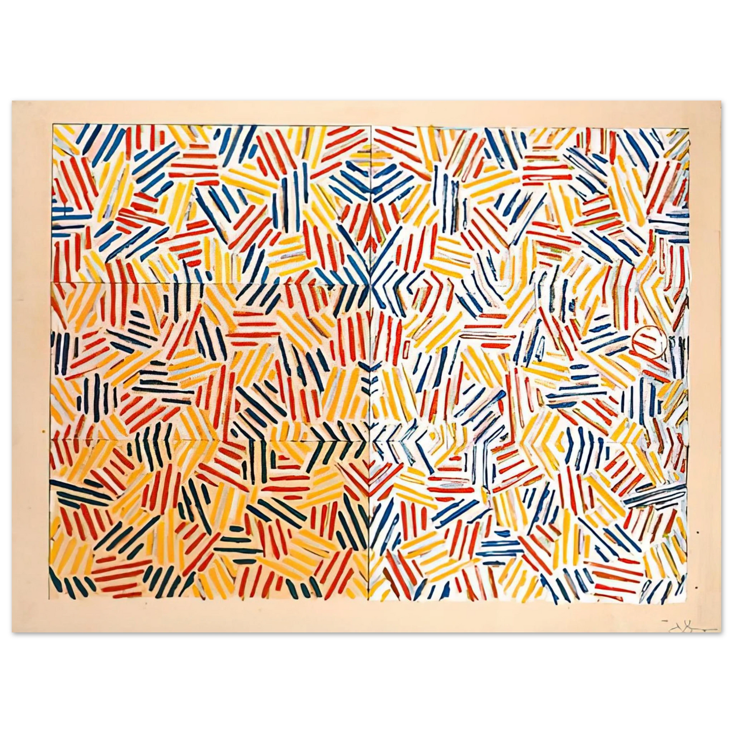 Jasper Johns - CORPSE AND MIRROR 1969 0 75x100 cm / 30x40inches Fine Art Poster