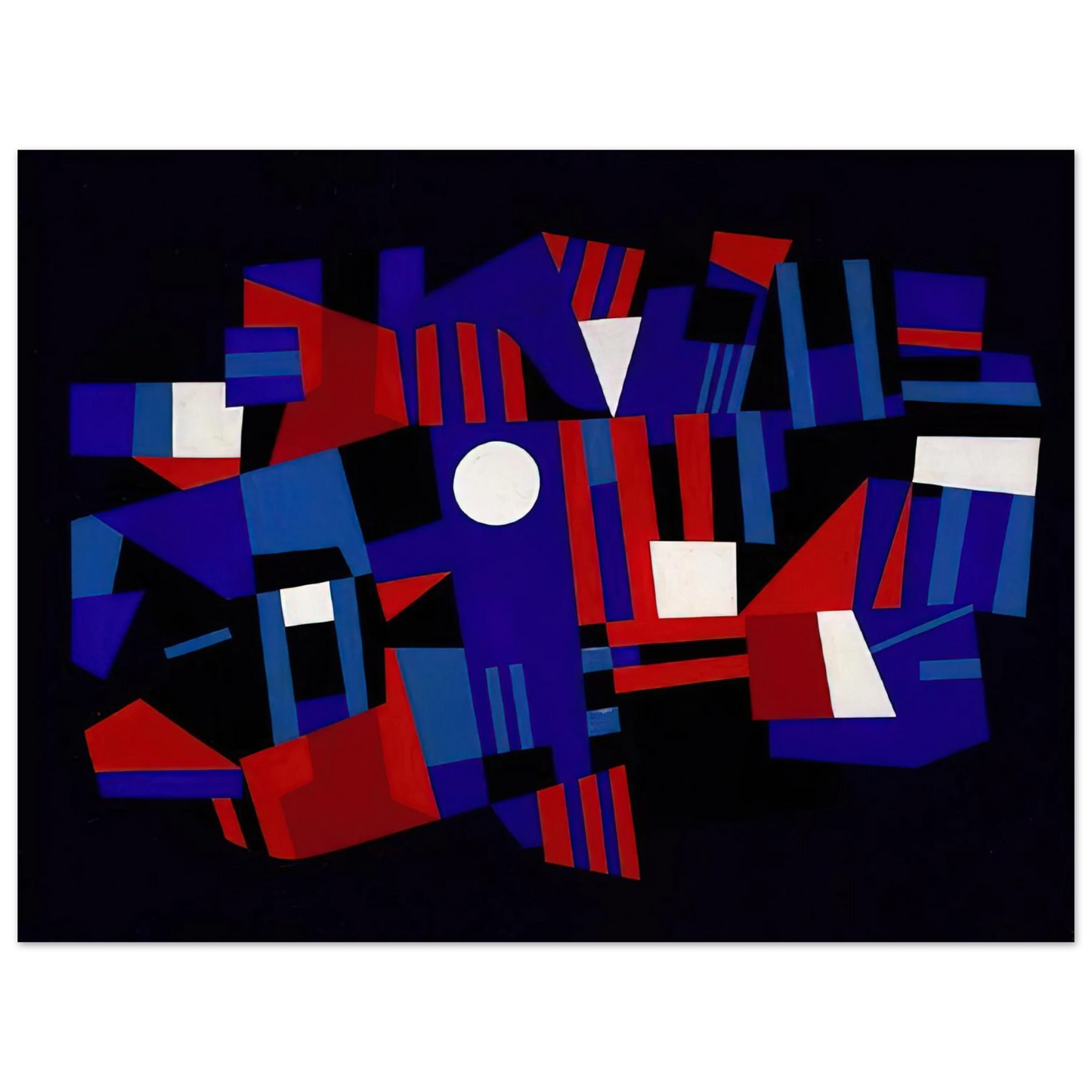 Ad Reinhardt - Red and Blue Composition - 1941 75x100 cm / 30x40inches Fine Art Poster