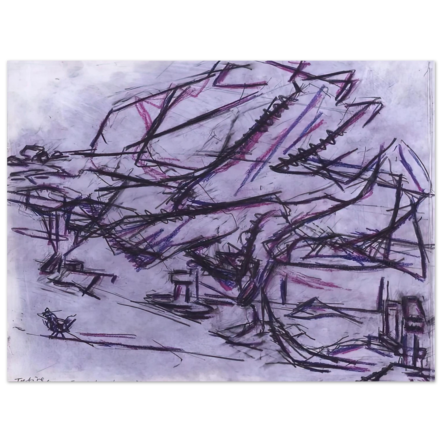 Frank Auerbach - TREE AT TRETIRE 75x100 cm / 30x40inches Fine Art Poster