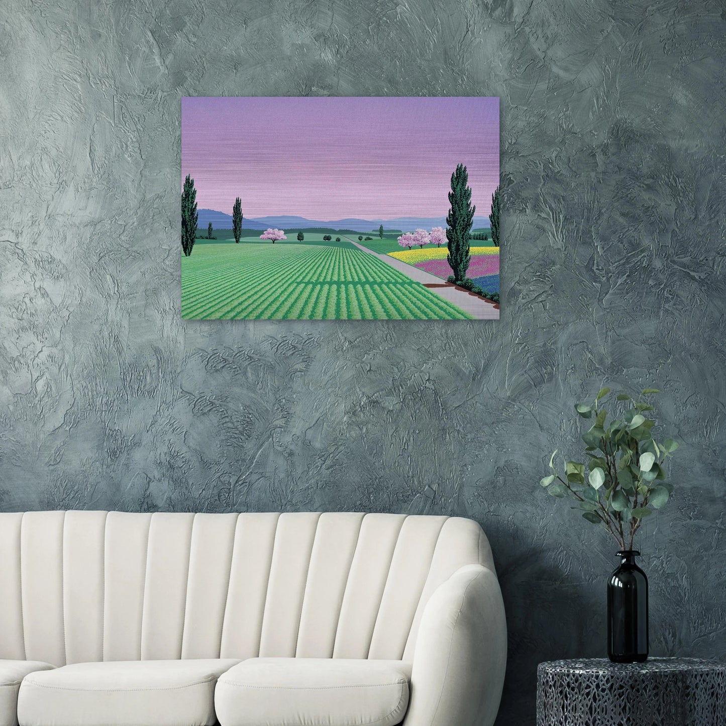 Farmlands - Hiroshi Nagai Brushed Aluminum Print - 70x100 cm / 28x40 inches | Hiroshi Nagai Aluminum Print | Hiroshi Nagai Prints