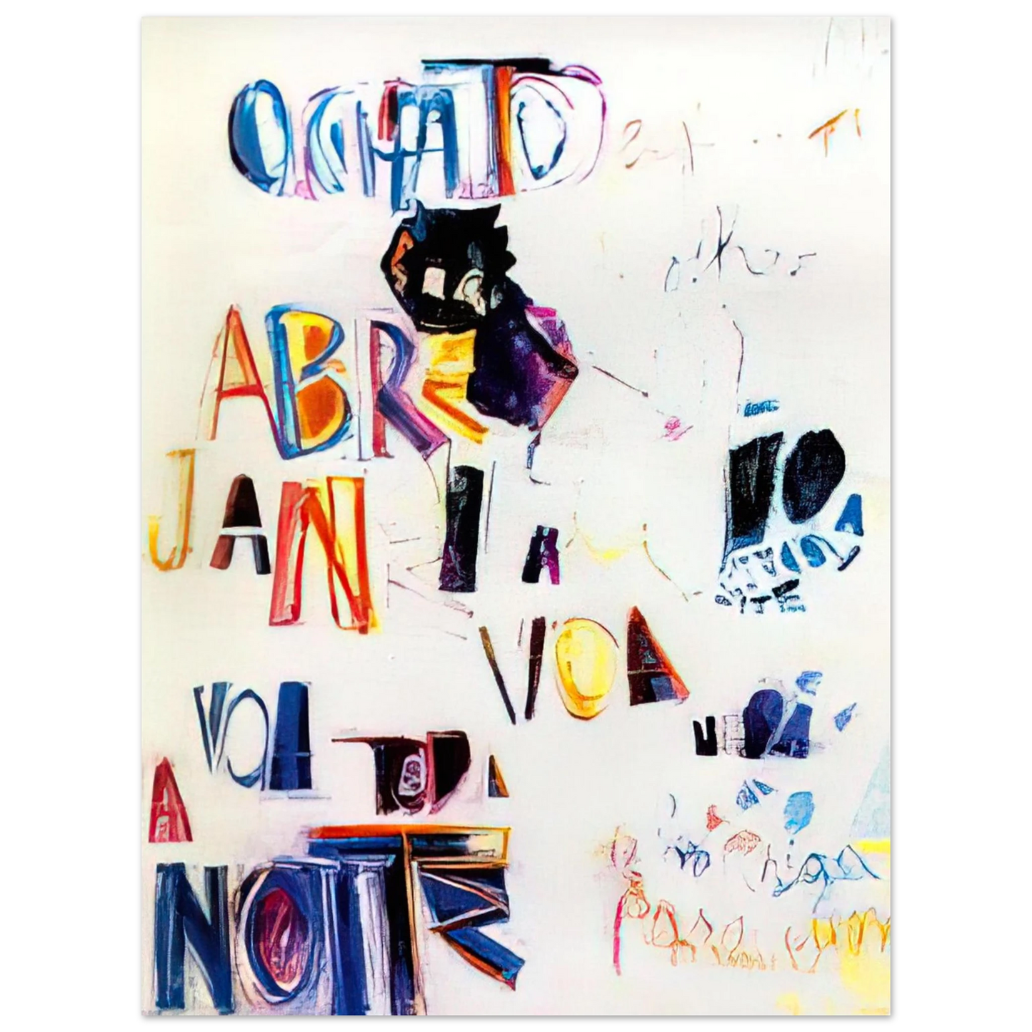 Joao Vieira - O Gato - 1967 75x100 cm / 30x40inches Fine Art Poster