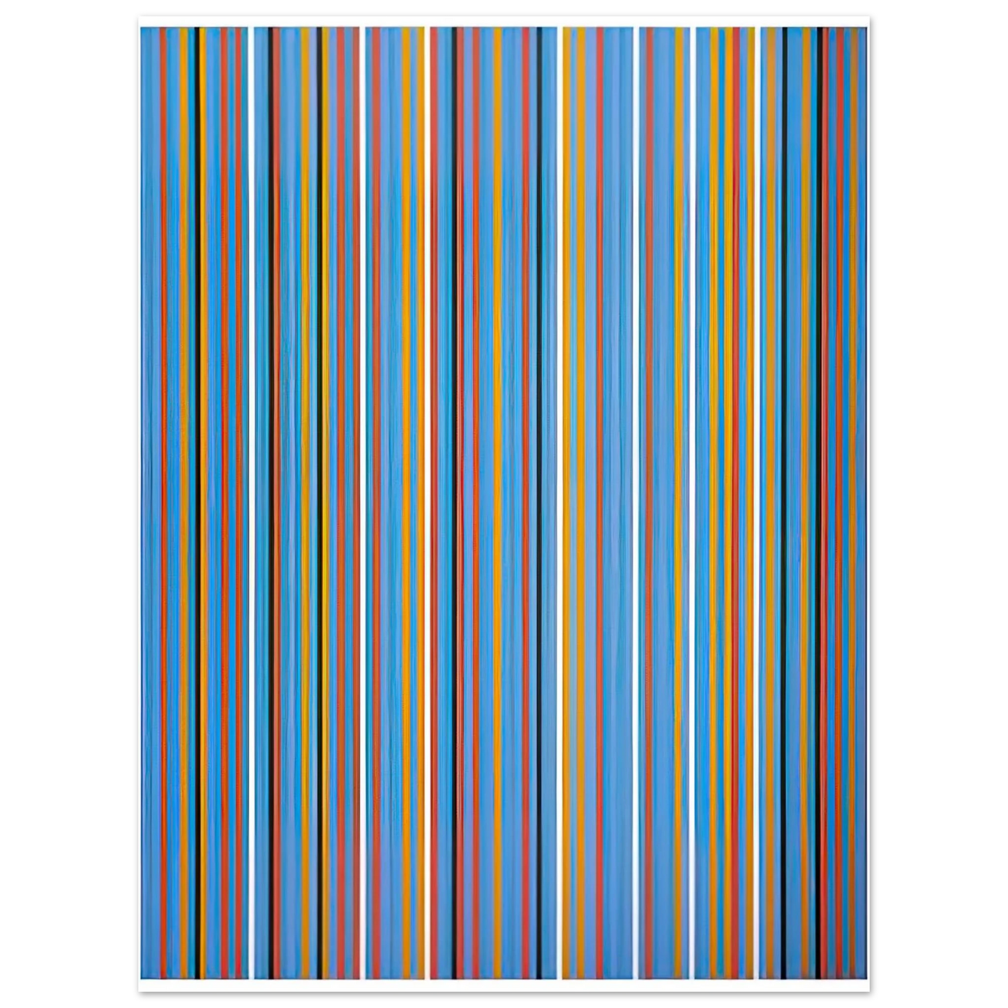 Bridget Riley - BIG BLUE 1982 75x100 cm / 30x40inches Fine Art Poster