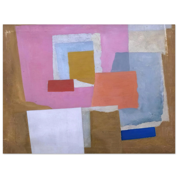 Ben Nicholson - 1924 first abstract painting, Chelsea - 1924 75x100 cm / 30x40inches Fine Art Poster