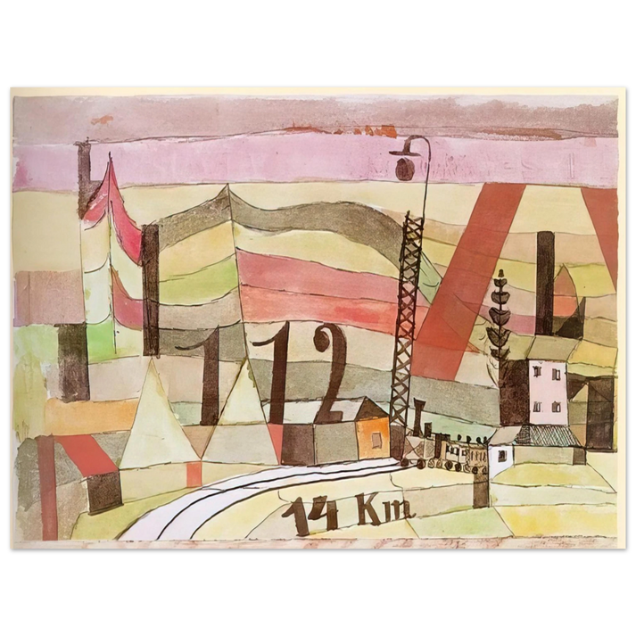 Paul Klee - STATION L 112 1923 75x100 cm / 30x40inches Fine Art Poster