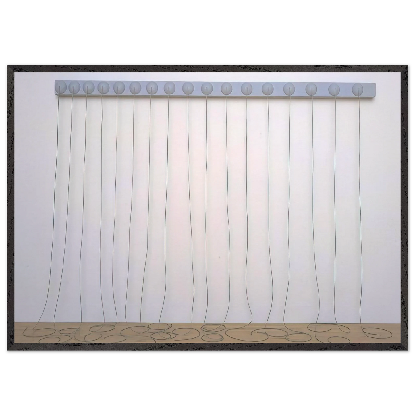 ADDENDUM 1967 - Eva Hesse 70x100 cm / 28x40 inches Framed Art Print – Black Wooden Frame