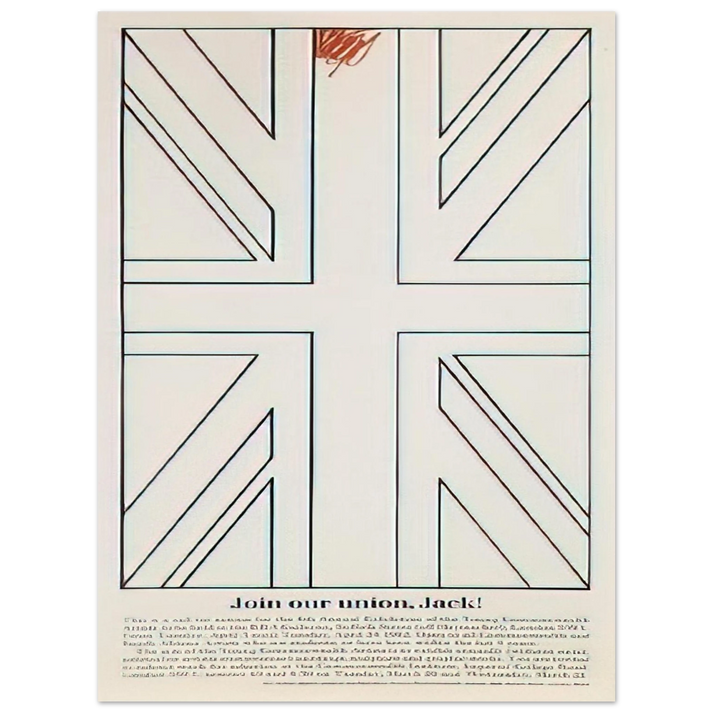 Billy Apple - Join our union, Jack! Young Commonwealth Artists - 1962 75x100 cm / 30x40inches Fine Art Poster
