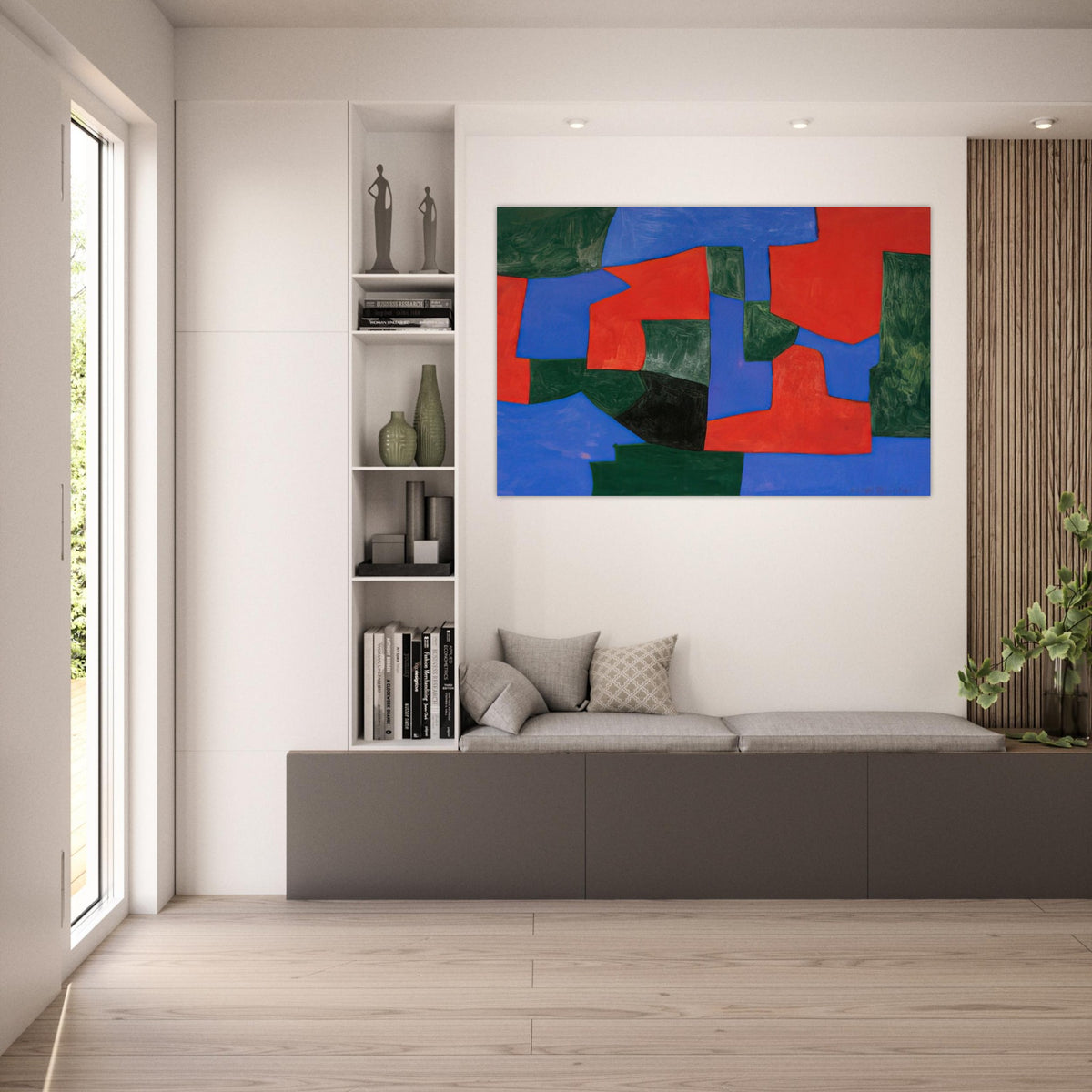 Composition abstraite - 1959 - Serge Poliakoff Art Prints - 100x150 cm / 40x60″ inches | Serge Poliakoff Poster | Serge Poliakoff Prints