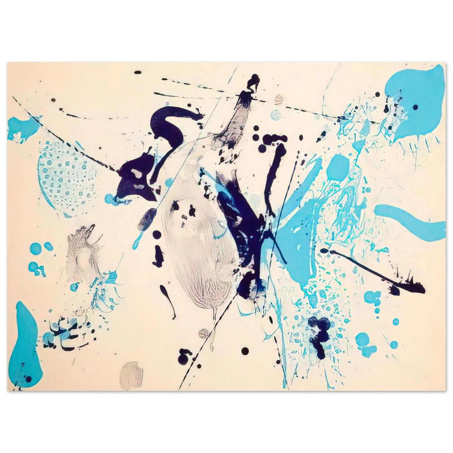 Sam Francis - Blue Violet 75x100 cm / 30x40inches Fine Art Poster