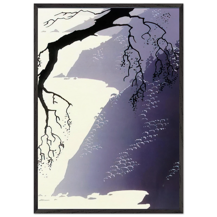 Gray Mist - Eyvind Earle 70x100 cm / 28x40 inches Framed Art Print – Black Wooden Frame