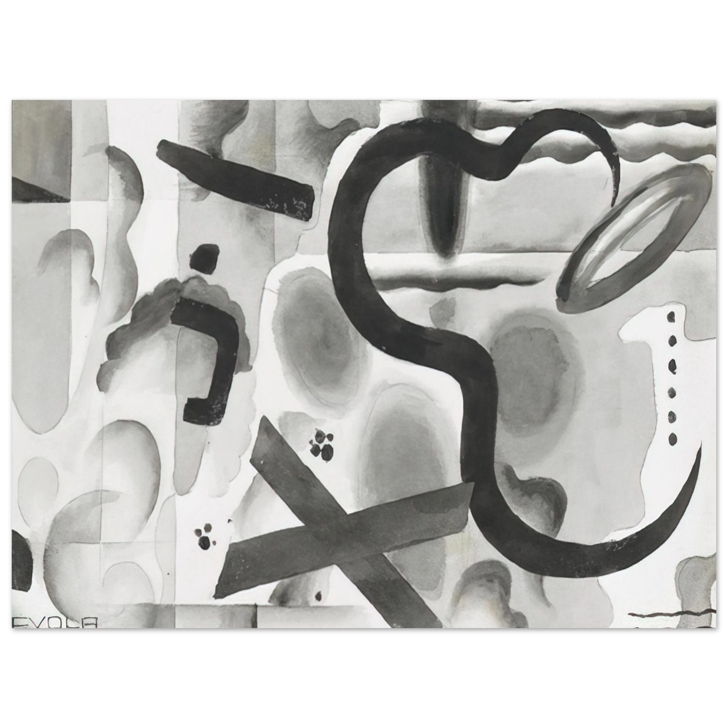 Julius Evola - Untitled - Dada 75x100 cm / 30x40inches Fine Art Poster