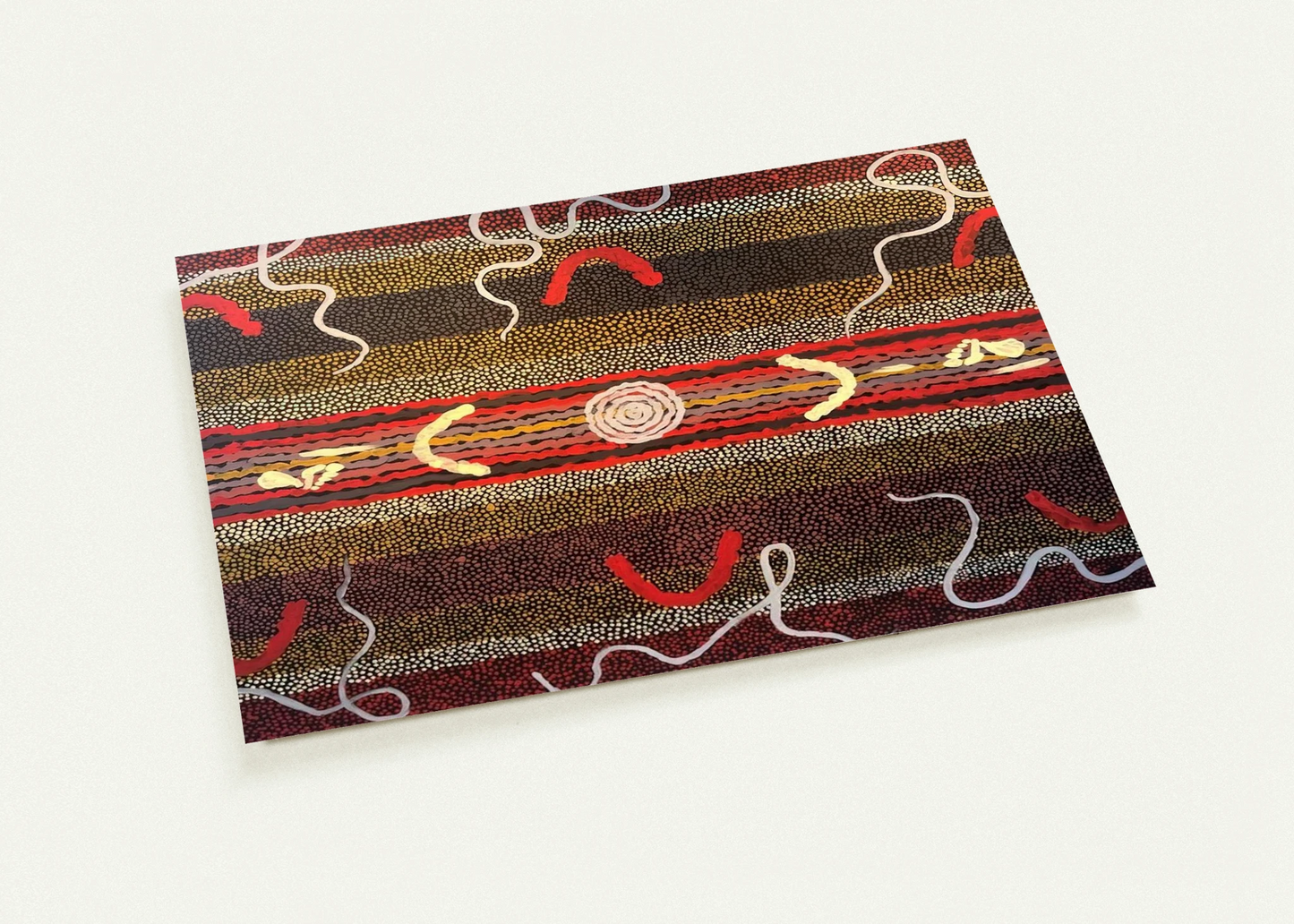 Men's Maliyarre Initiation Ceremony - 1999 By Clifford Possum Tjapaltjarri Pack of 10 Post Cards | Clifford Possum Tjapaltjarri Post Cards | A6 (10.5 x 14.8 cm) - 4.1 x 5.8 inches