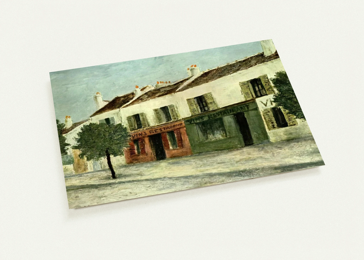 BISTROS IN A SUBURB By Maurice Utrillo Pack of 10 Post Cards | Maurice Utrillo Post Cards | A6 (10.5 x 14.8 cm) - 4.1 x 5.8 inches