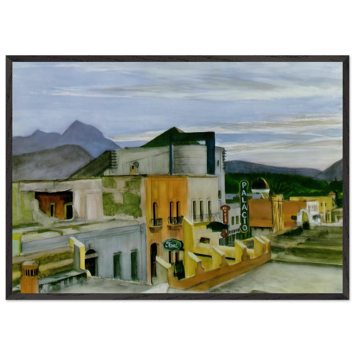 El Palacio - Edward Hopper 70x100 cm / 28x40 inches Framed Art Print – Black Wooden Frame