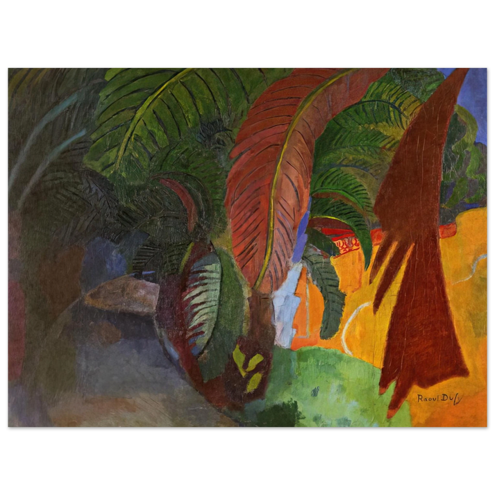Raoul Dufy - PALM TREES AT MARTIGUES HOMAGE TO GAUGUIN 1910 75x100 cm / 30x40inches Fine Art Poster