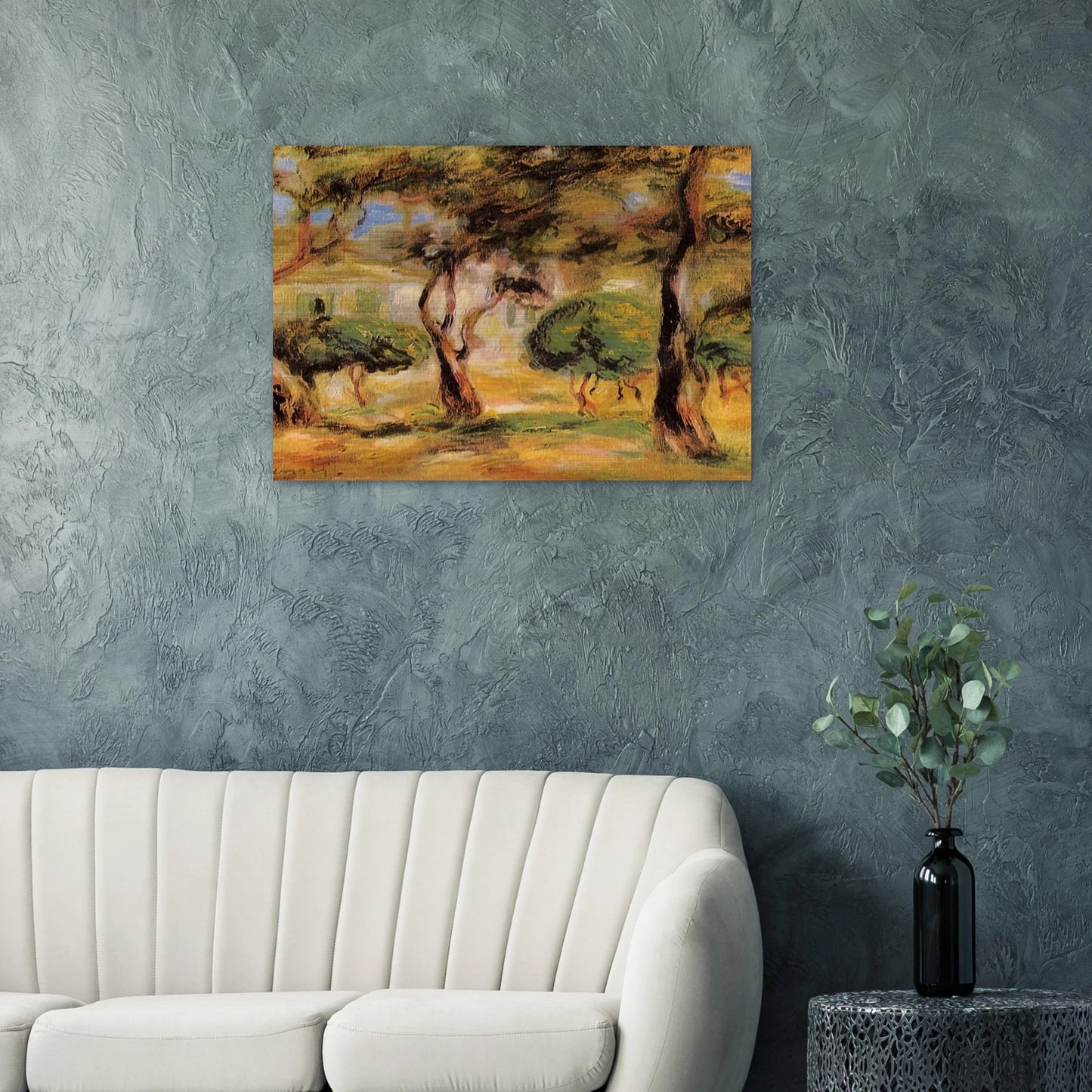 The Garden Collettes - Pierre-Auguste Renoir Brushed Aluminum Print - 70x100 cm / 28x40 inches | Pierre-Auguste Renoir Aluminum Print | Pierre-Auguste Renoir Prints