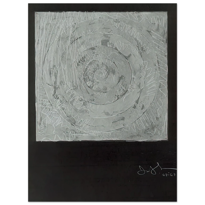Jasper Johns - WHITE TARGET 1969 75x100 cm / 30x40inches Fine Art Poster