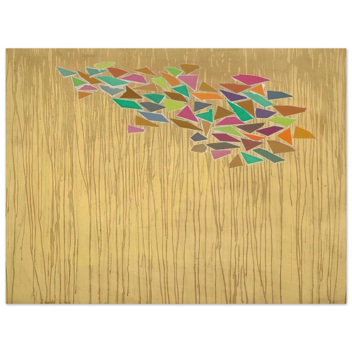Robert Goodnough - Colors on Tan - 1975 75x100 cm / 30x40inches Fine Art Poster