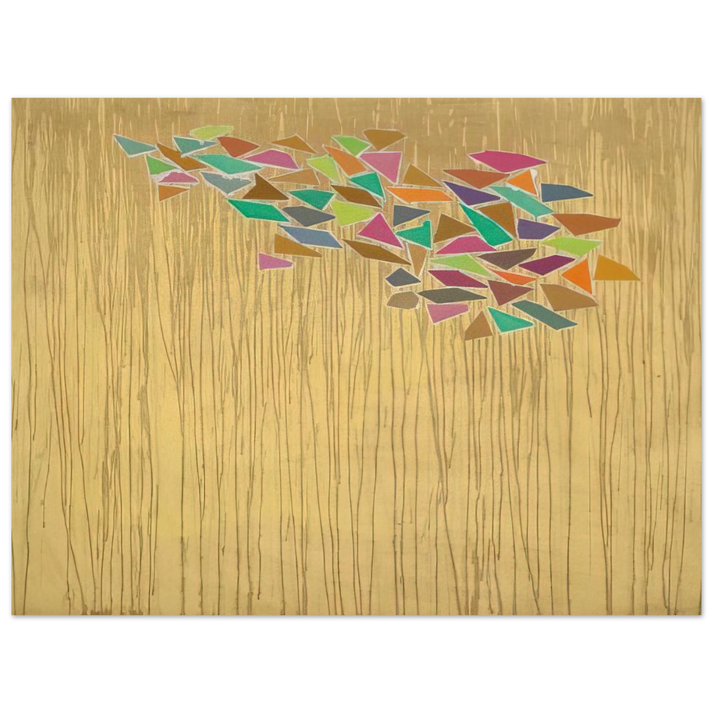 Robert Goodnough - Colors on Tan - 1975 75x100 cm / 30x40inches Fine Art Poster