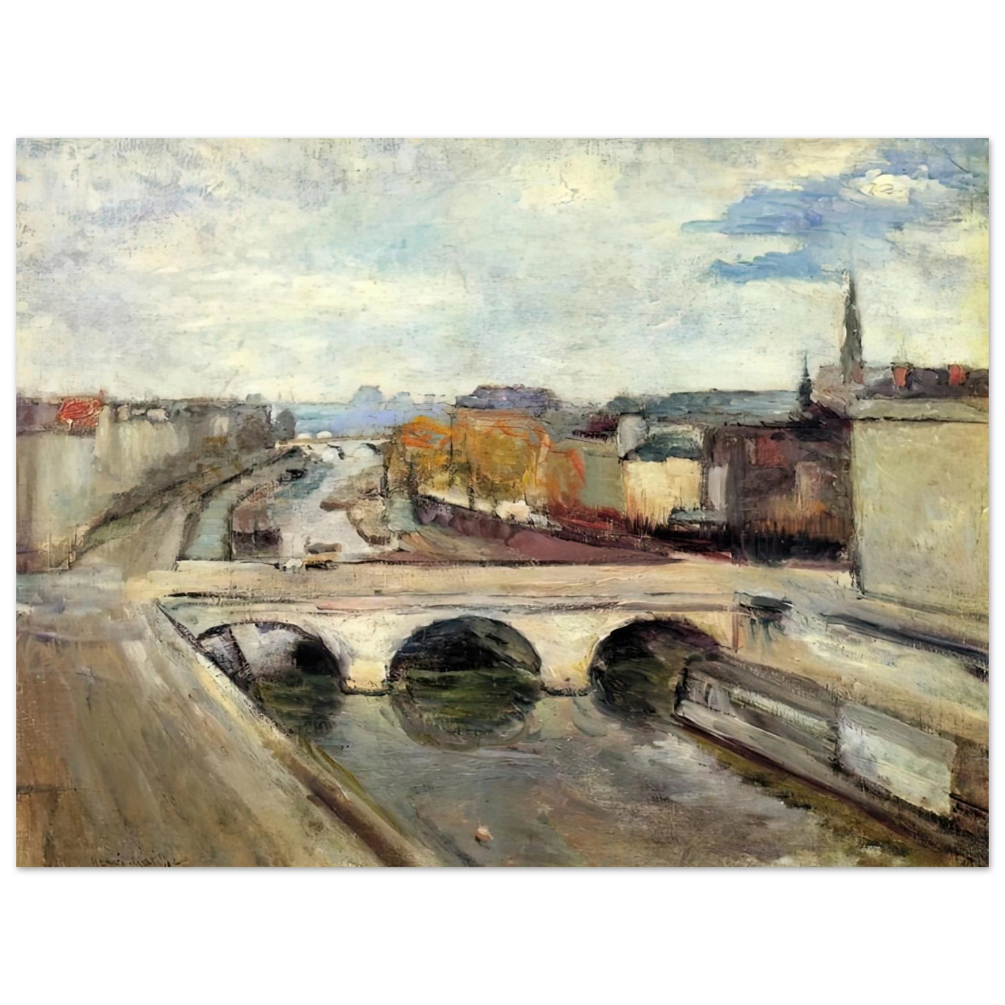 Henri Matisse - THE POT SAINT MICHEL IN PARIS 1900 75x100 cm / 30x40inches Fine Art Poster