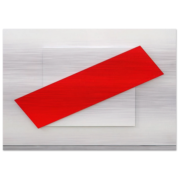 Red Diagonal - Ellsworth Kelly Brushed Aluminum Print - 70x100 cm / 28x40 inches | Ellsworth Kelly Aluminum Print | Ellsworth Kelly Prints
