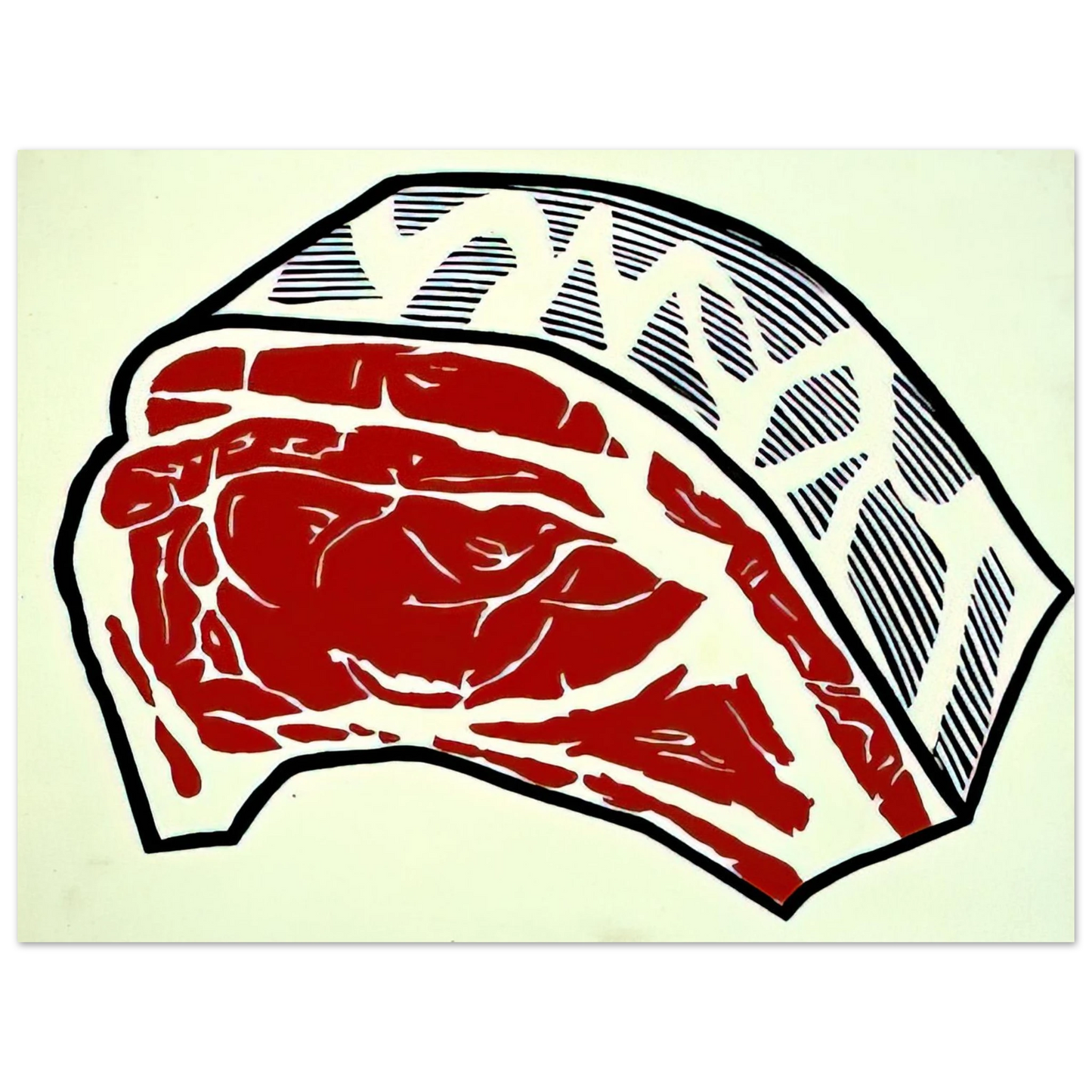 Roy Lichtenstein - STANDING RIB 1962 75x100 cm / 30x40inches Fine Art Poster